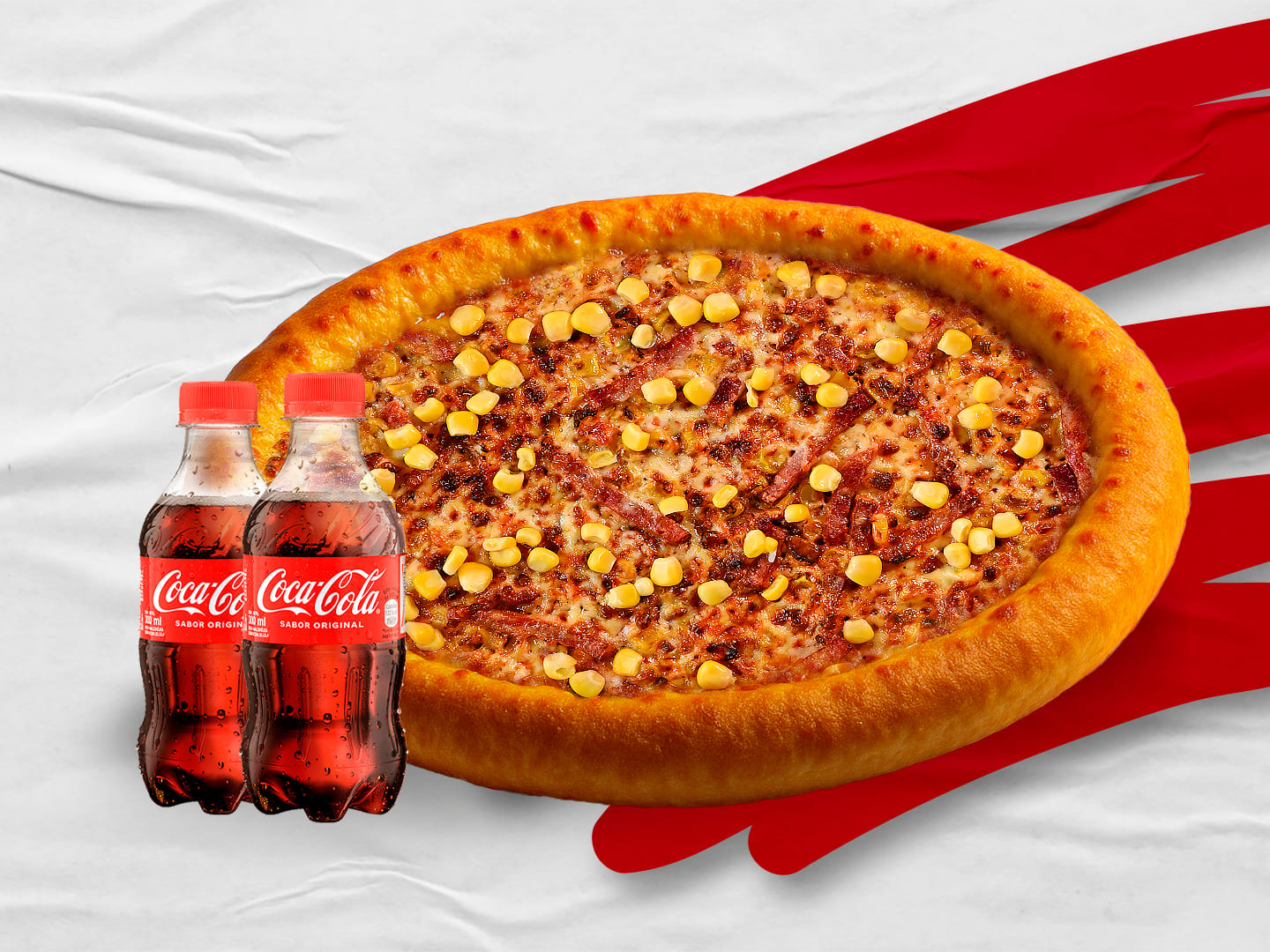 Promo Pizza Grande Clásica + 2 Gaseosas 300ml
