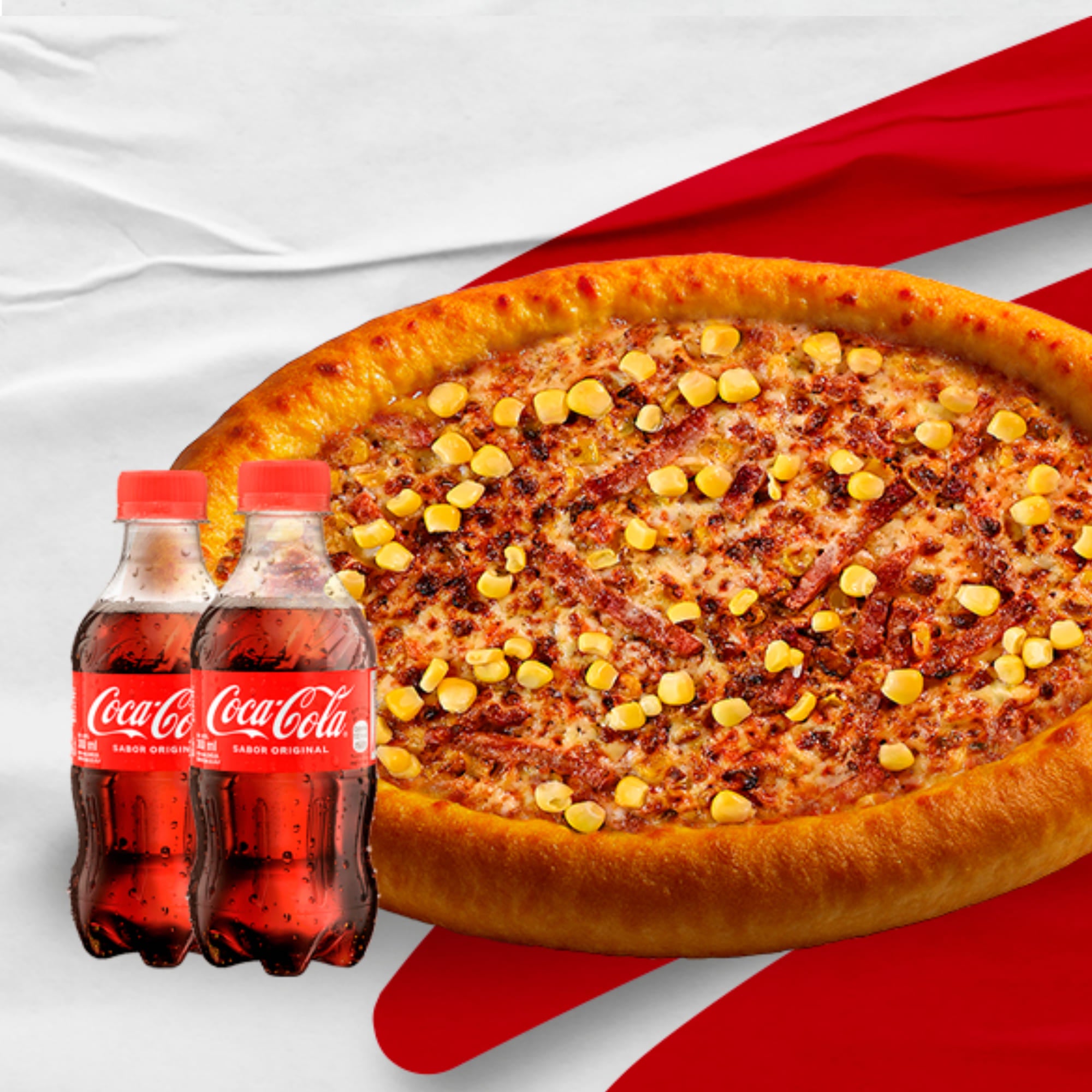 Promo Pizza Grande Clásica + 2 Gaseosas 300ml