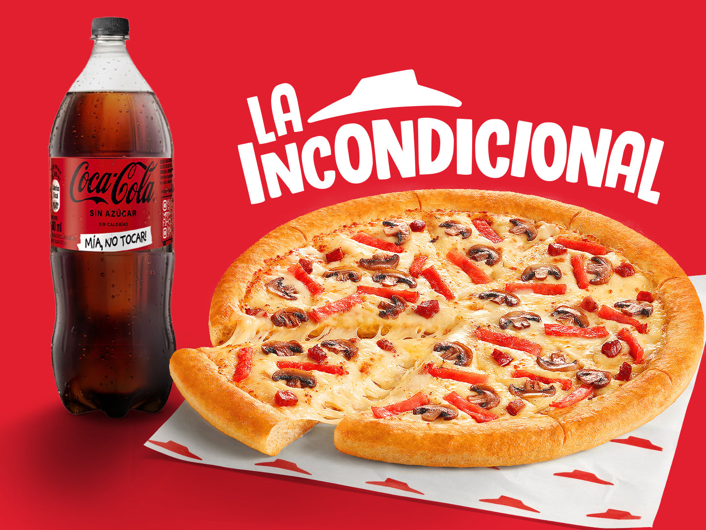 Pizza Combo la Incondicional Gaseosa Sin Azúcar 2Lt